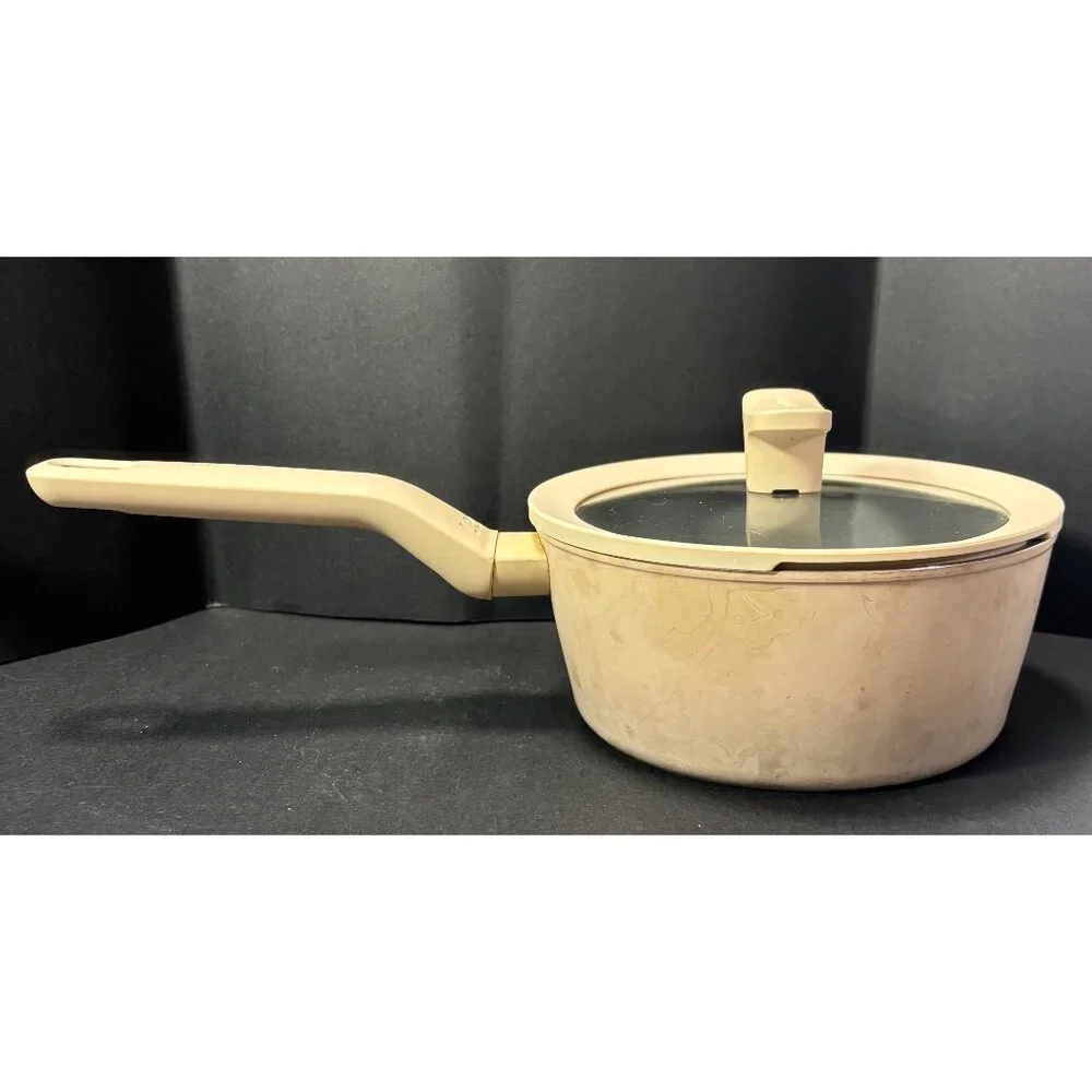 BergHOFF Leo Nonstick 1 1/2 qt Saucepan With Lid Beige Aluminum Cookware